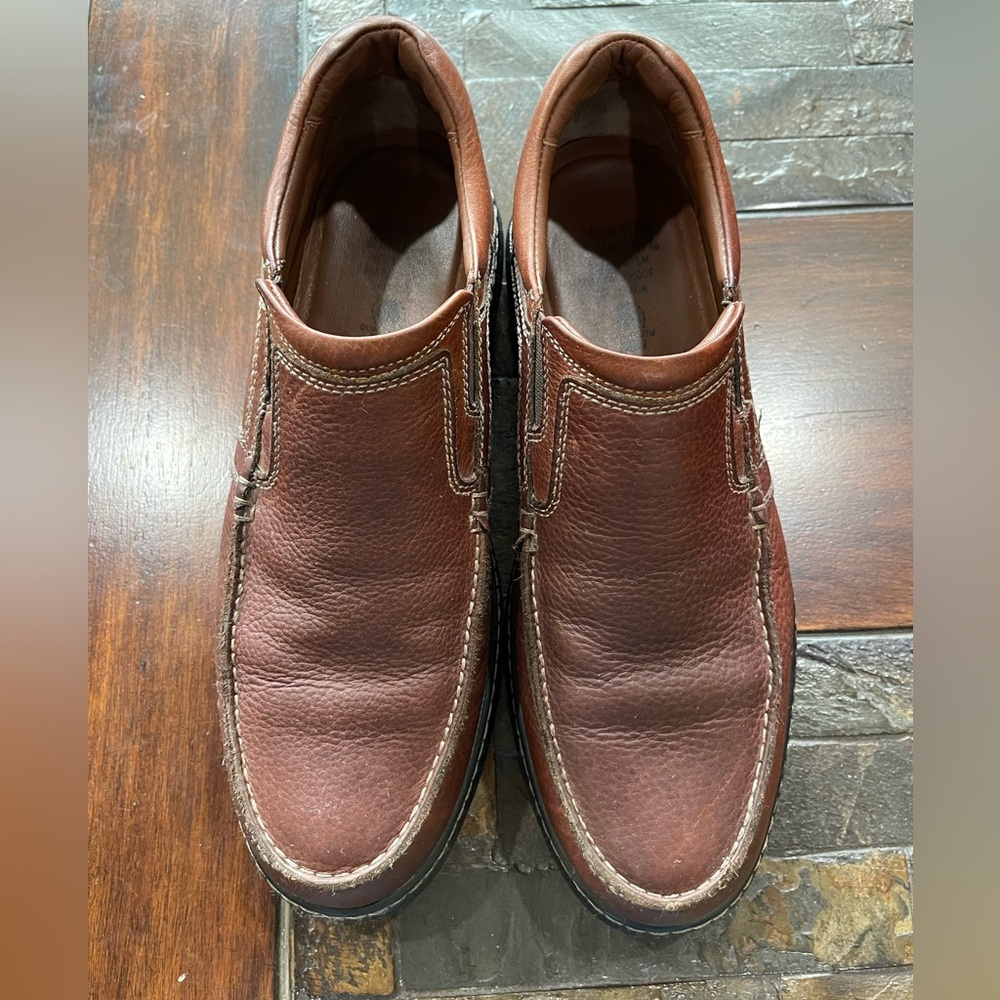 Johnson & Murphy XC4 Brown Leather Slip-On Shoes - Picture 10 of 10